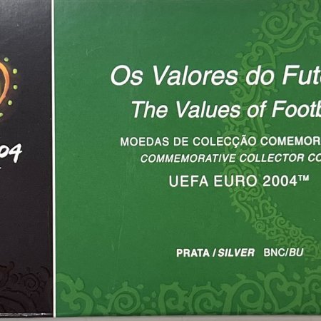 Euro Uefa Portugal 3 Silver Coins Set 8 Euro
